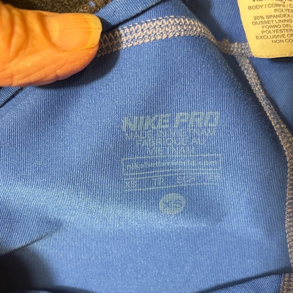 Nike Pro Athletic Shorts Spandex in Blue and Black - Picture 3 of 8